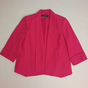 Kasper Women's Vintage Pink Blazer Jacket 34 Sleeve 12P Lined Shoulder Pads
